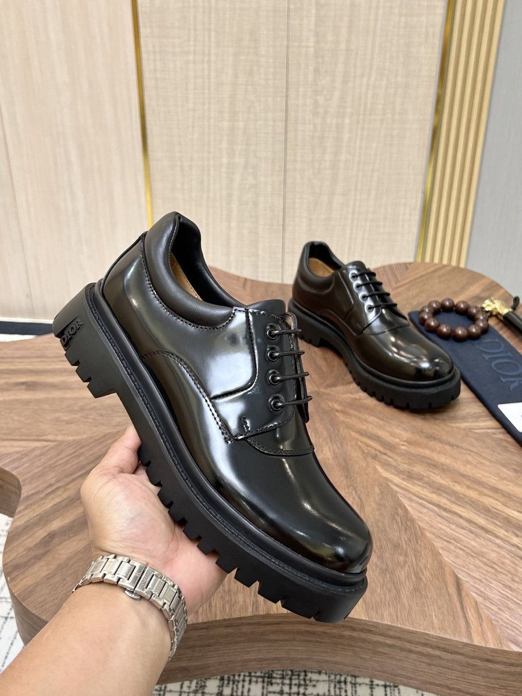 Dior Lug Sole Lace-Up Dress Shoes