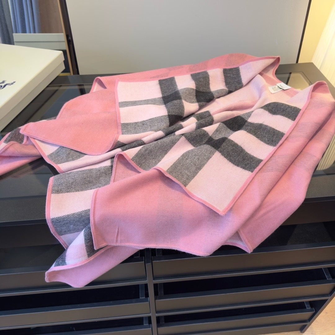 Burberry Reversible Plaid Cape Shawl