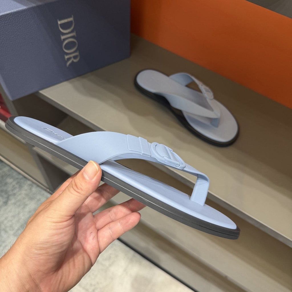 Dior Thong Sandals with Circular Strap Accent