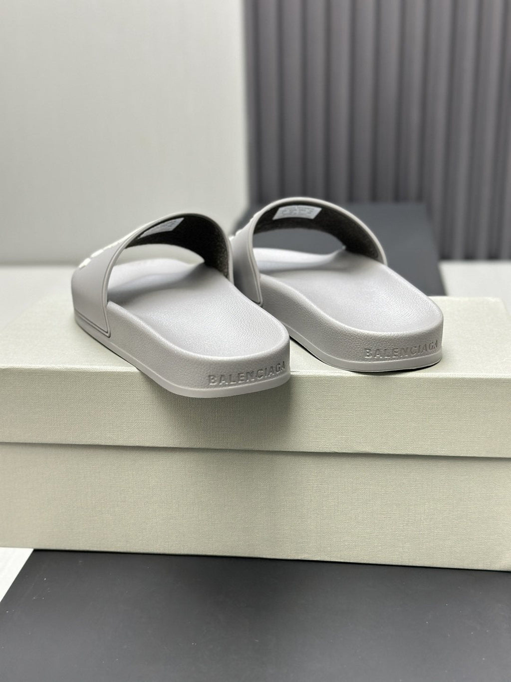 Balenciaga Logo Strap Slide Sandals