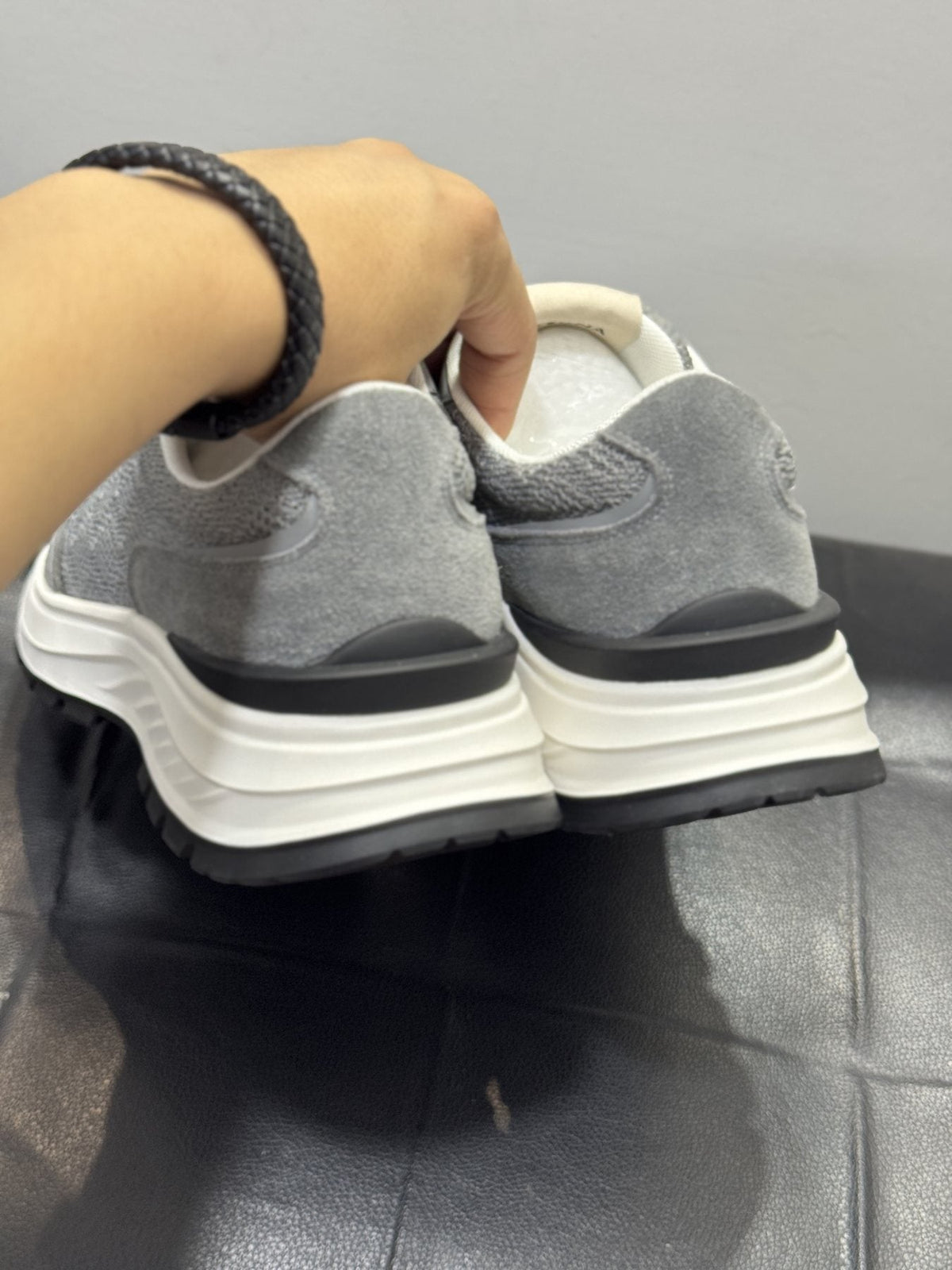 Zegna Knit Lace-Up Sneakers