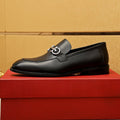 Ferragamo Silver-Tone Ornament Loafers