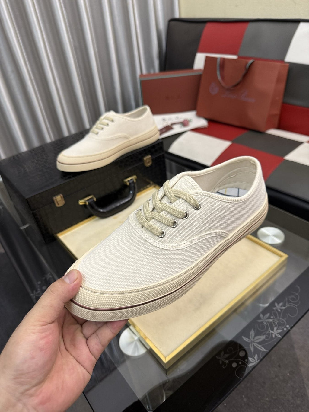Loro Piana Low-Top Lace-Up Casual Shoes