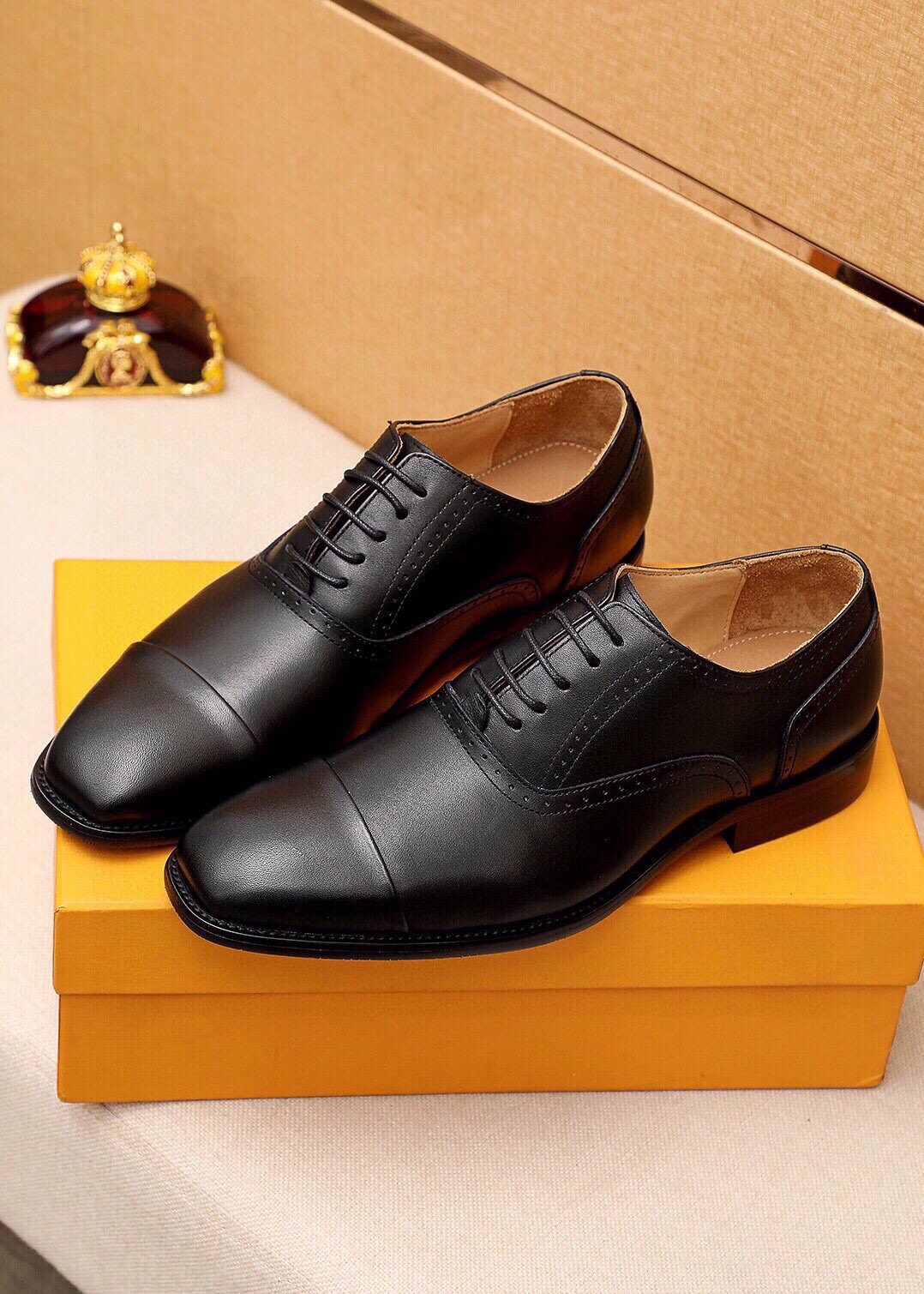 Louis Vuitton Cap-Toe Lace-Up Dress Shoes