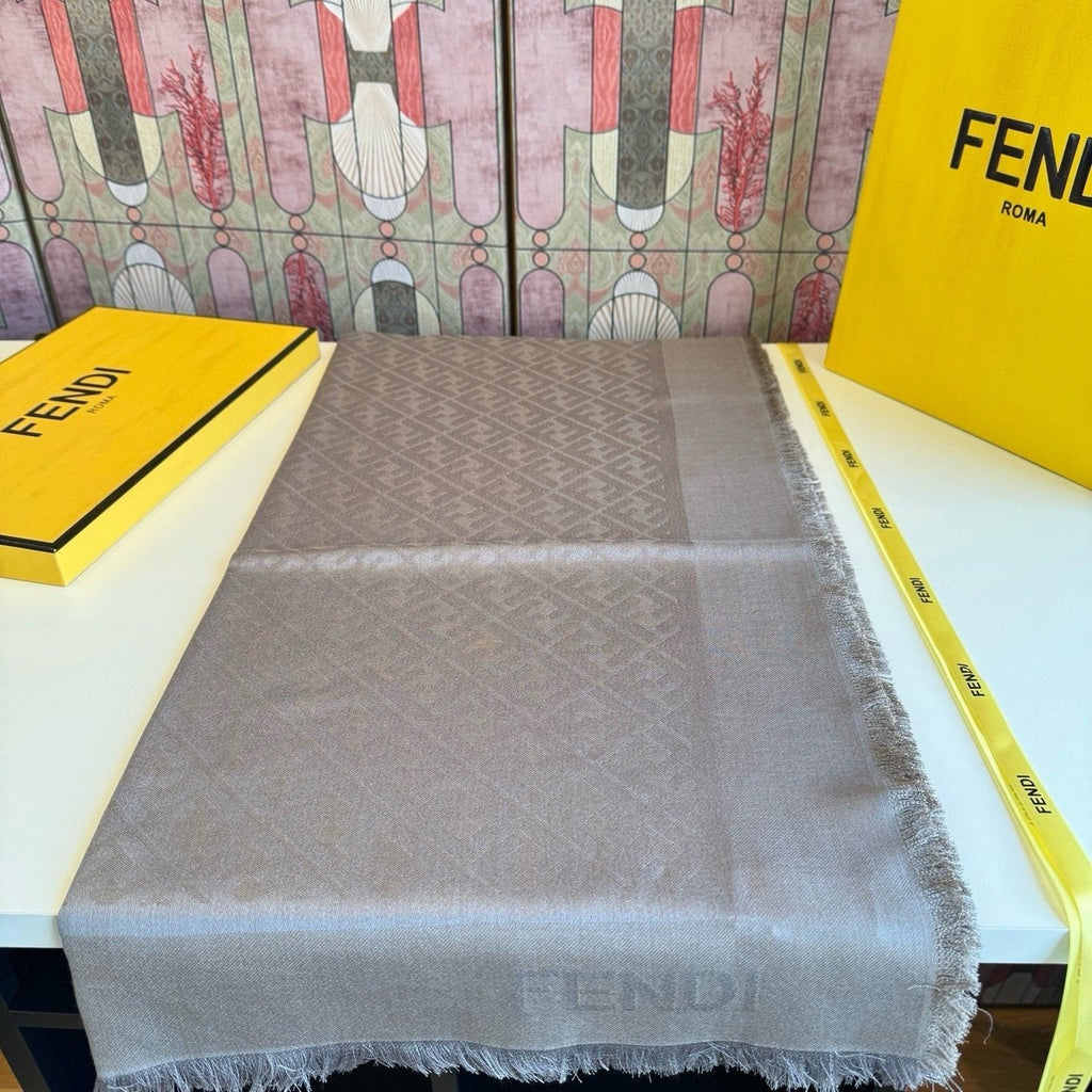 Fendi Fringed Monogram Scarf