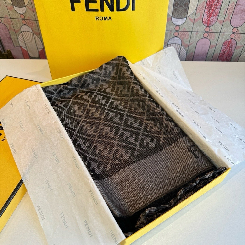 Fendi Fringed Monogram Scarf