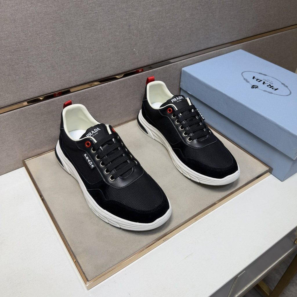 Prada Men's Paneled Low-Top Sneakers