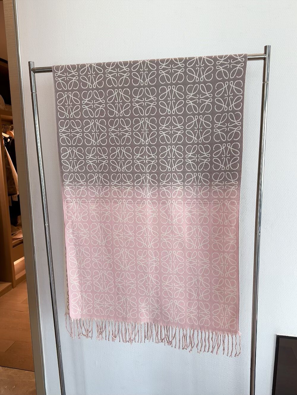 Loewe Loop Motif Fringe Scarf