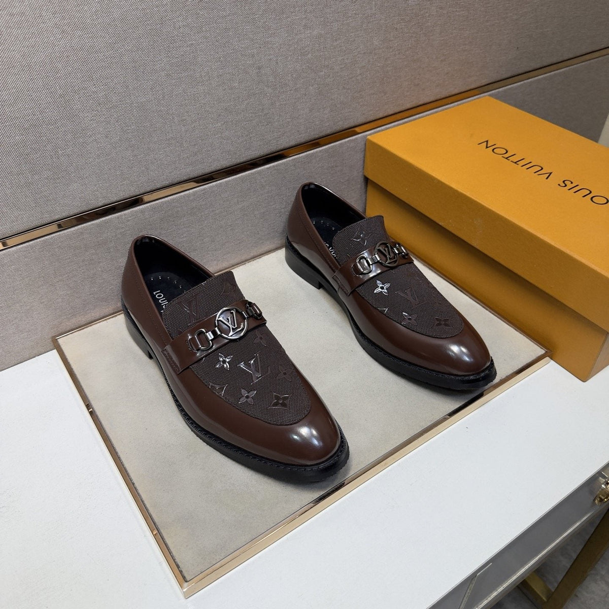 Louis Vuitton Men's Buckle Slip-On Dress Shoes