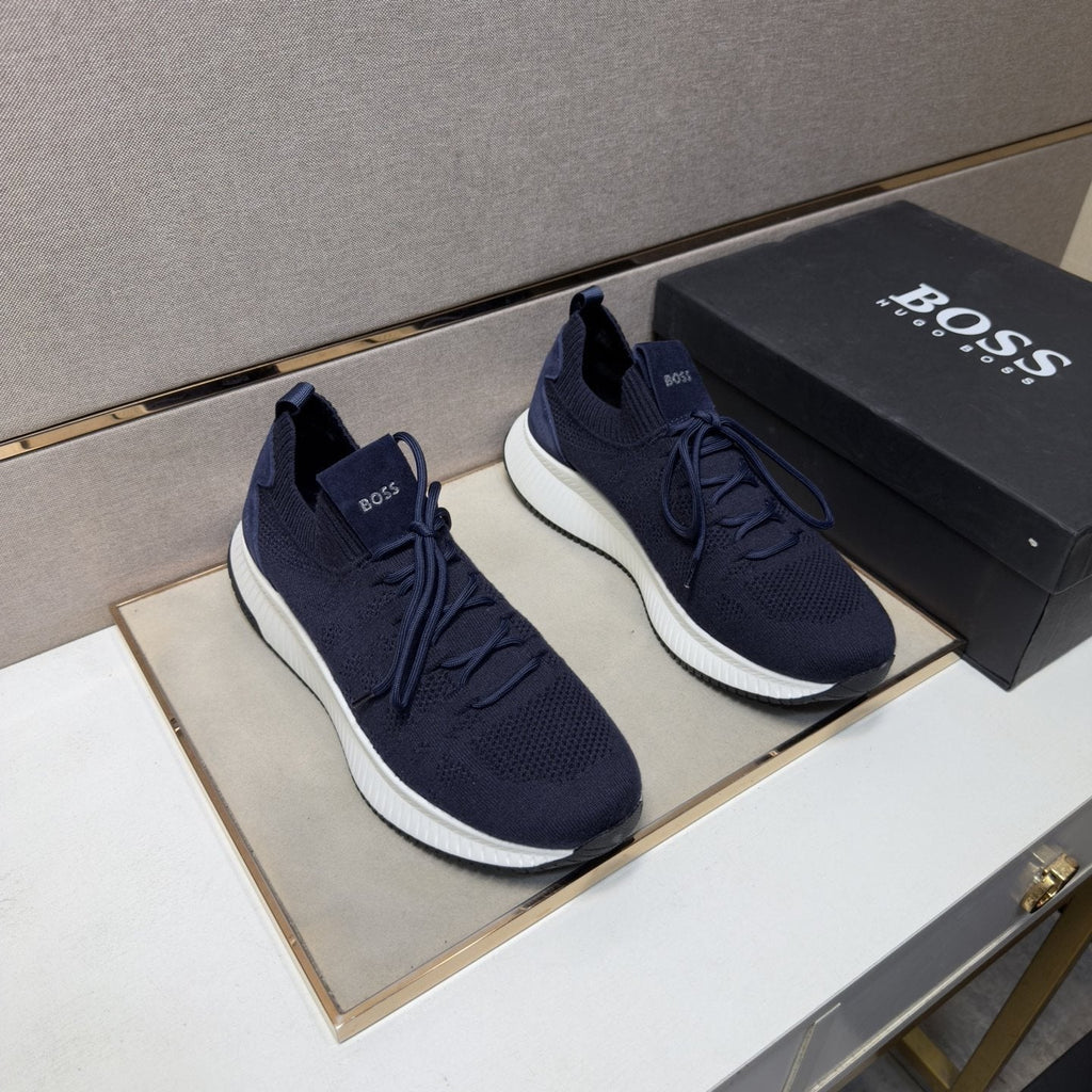 Hugo Boss Men's Knit Lace-Up Sneakers