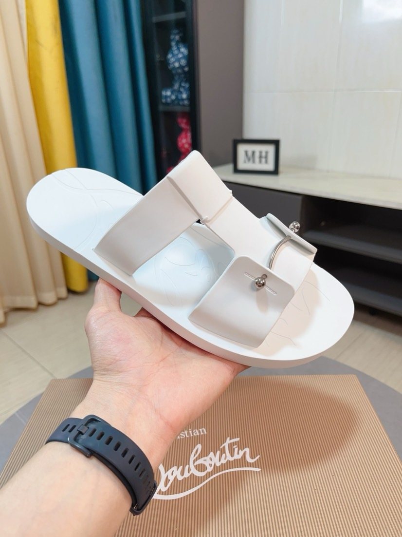 Christian Louboutin Studded Slip-On Sandals