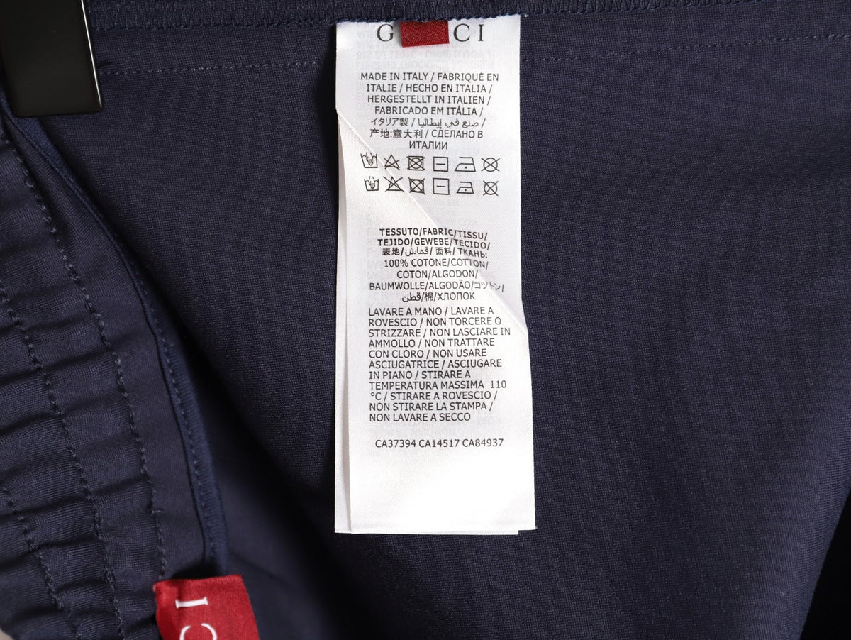Gucci Double-Stripe Logo Drawstring Trousers - Navy