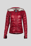Canada Goose Red Glossy Hooded Puffer Jacket